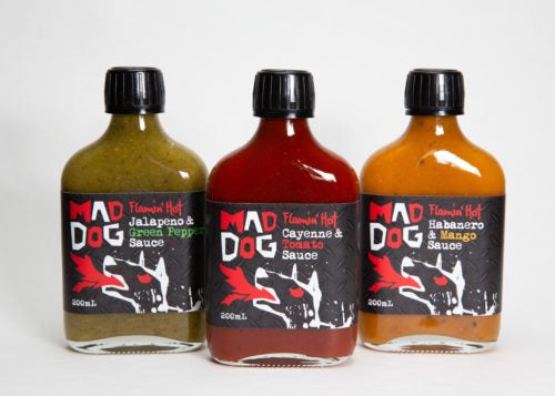 Mad Dog Flamin Hot Sauces