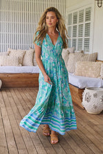 Jaase Malina print- Camen Maxi dress