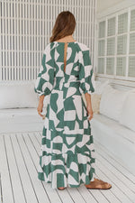 New Jersey print- Maisie Maxi dress by Jaase