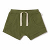 Snuggle Hunny Organic Shorts- Olive Green- Sizes 1-4