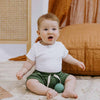 Snuggle Hunny Organic Shorts- Olive Green- Sizes 1-4