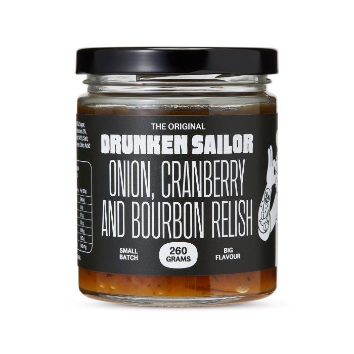 Drunken Sailor Jam- Onion, Cranberry & Bourbon Relish 260g