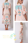 Acacia Palm Midi- Creamy blush