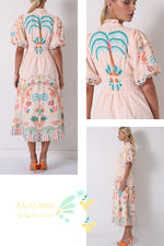 Acacia Palm Midi- Creamy blush