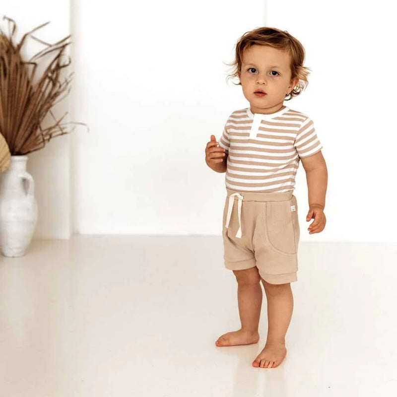 Snuggle Hunny Organic Shorts- Pebble- Sizes 1-4