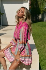 Cedella print-  Olivia Mini dress by Jaase