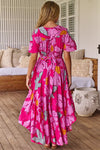 Rosebud print- Taurus Maxi dress by Jaase - 50% OFF