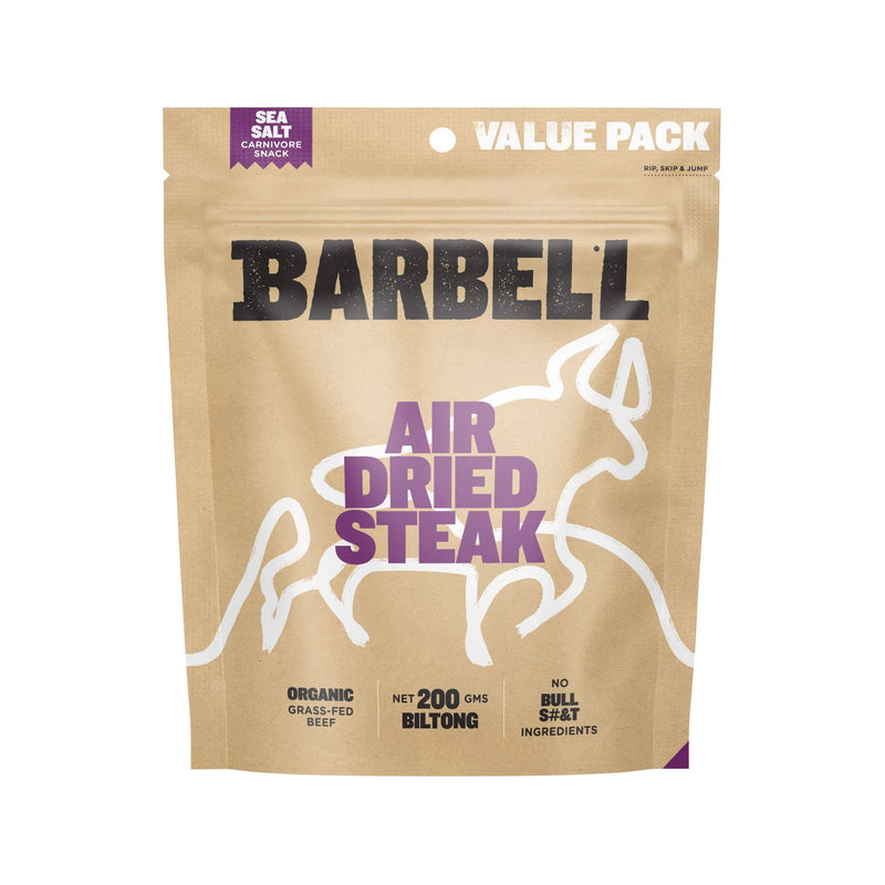 Barbell Air Dried Biltong- Sea Salt 200g