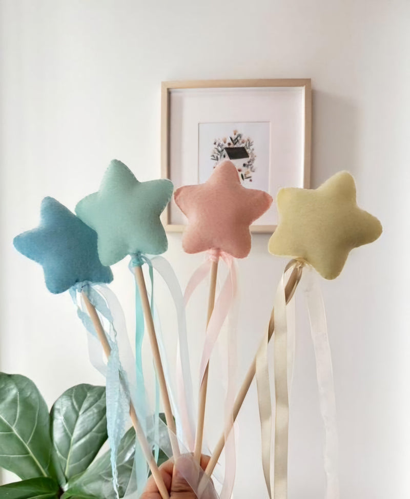 Felt Wands- 3 styles- Mermaids, Unicorn & Stars