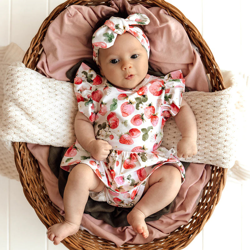 Strawberry Organic Dress by Snuggle Hunny- NEW Tutti Frutti Collection up to Size 6