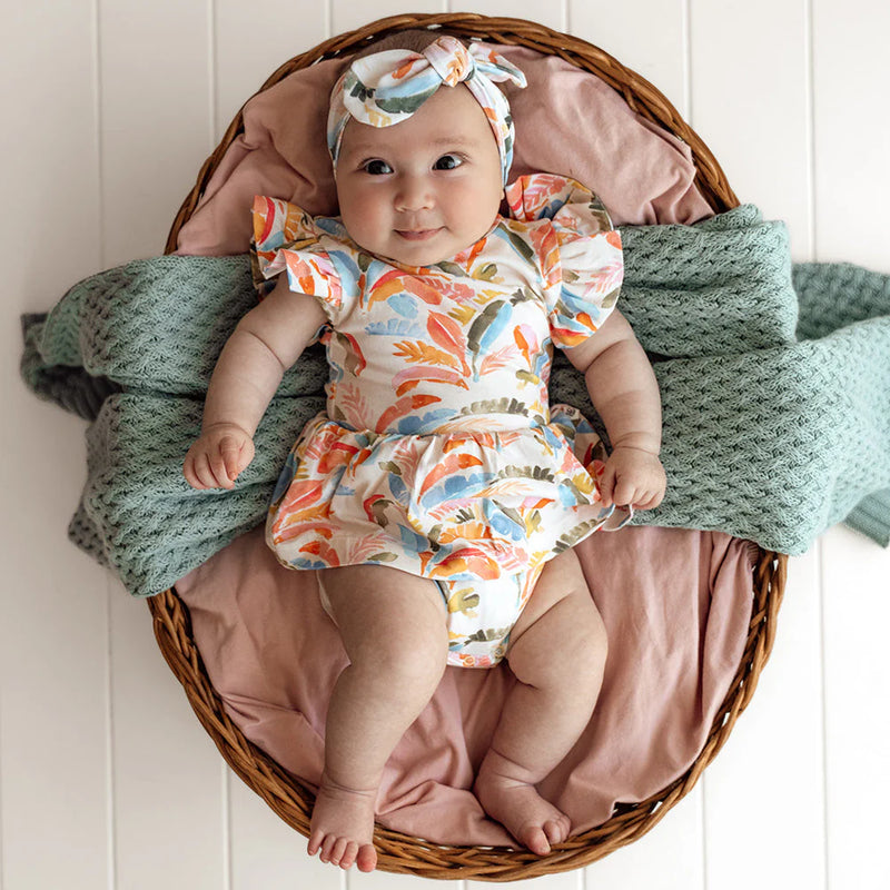Summer Palm Organic Dress by Snuggle Hunny- sizes now up to Size 6
