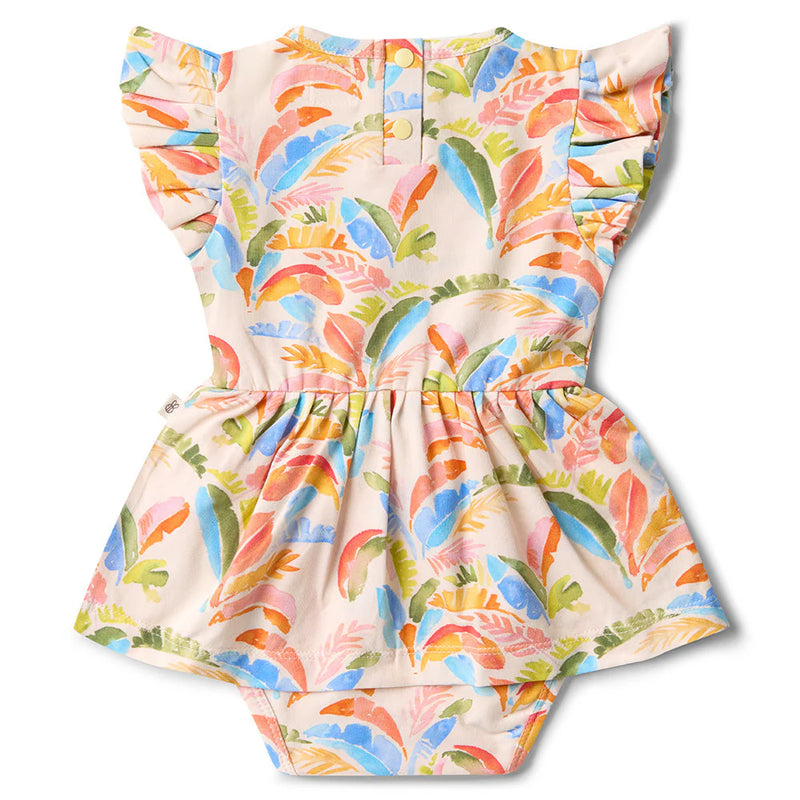 Summer Palm Organic Dress by Snuggle Hunny- sizes now up to Size 6