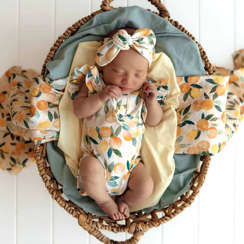 Sunny Citrus Bodysuit by Snuggle Hunny- NEW Tutti Frutti Collection