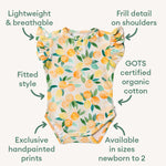 Sunny Citrus Bodysuit by Snuggle Hunny- NEW Tutti Frutti Collection