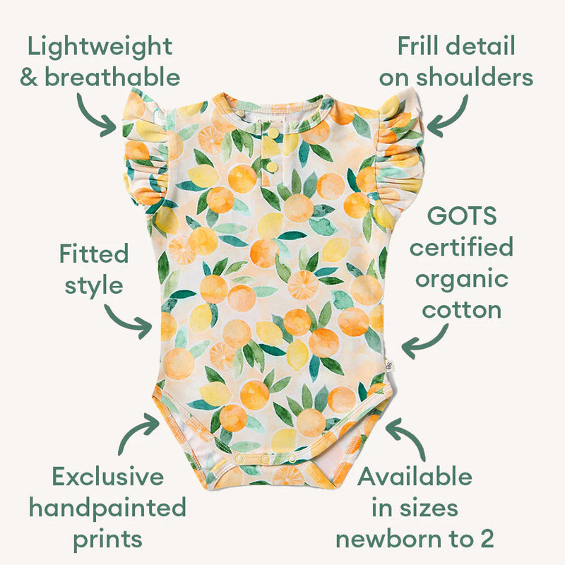 Sunny Citrus Bodysuit by Snuggle Hunny- NEW Tutti Frutti Collection