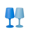 SWEPP- Silicone Wine Glass sets- Sky+Kingfisher