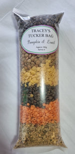 Tracey's Tucker Bag Assorted Gourmet ready-mixed meals.