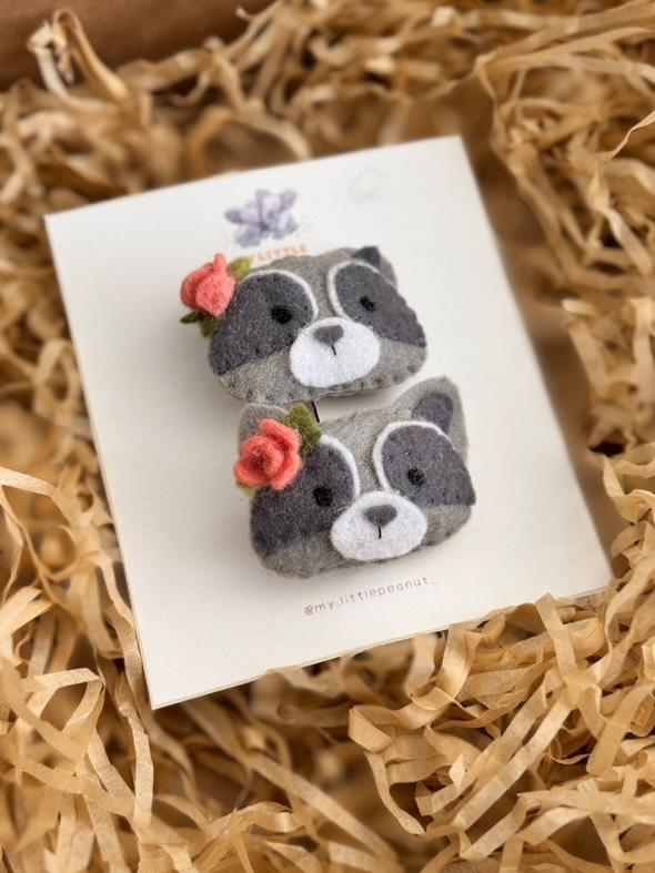 Handmade Felt Hairclips- 5 Cute Animals to choose from