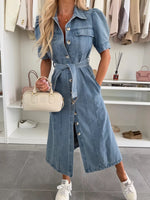 Denim Dress Midi by Mutig