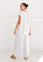 Soul Sparrow White Linen Top