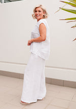 Soul Sparrow White Linen Top