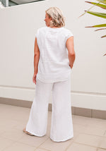 Soul Sparrow White Linen Top