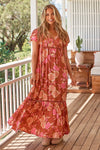 Woodstock print- Valerie Maxi dress by Jaase- 50% OFF