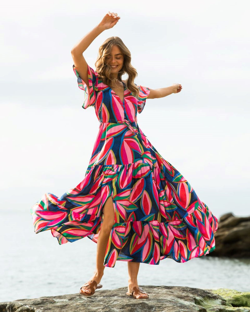 Zinnia print- maxi by Label of Love