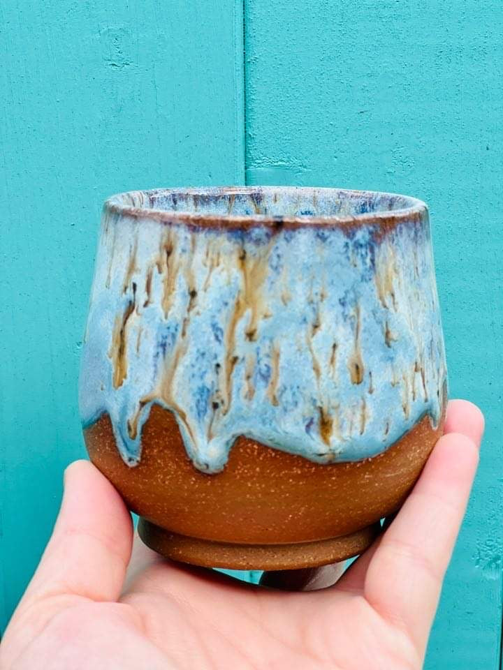 Ceramic Handmade Hug-A-Mug - Blue